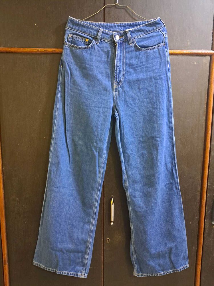 Blue Denim Straight Fit Jeans