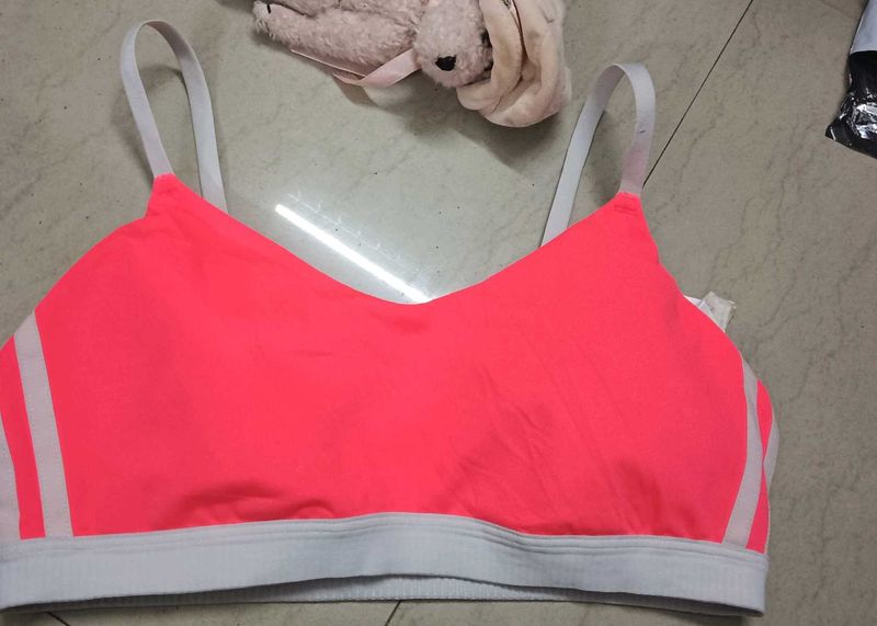 Pink Sports Bra