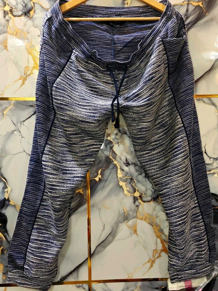 Stylish Blue Knit Joggers