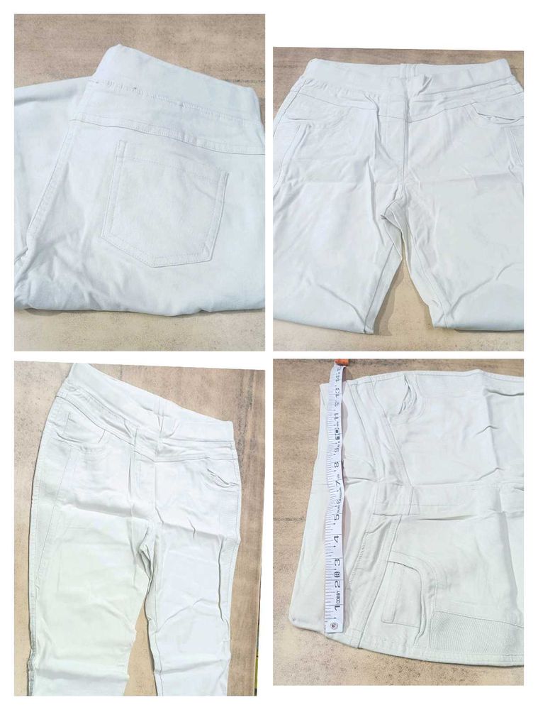 White Denim Jegging Capri