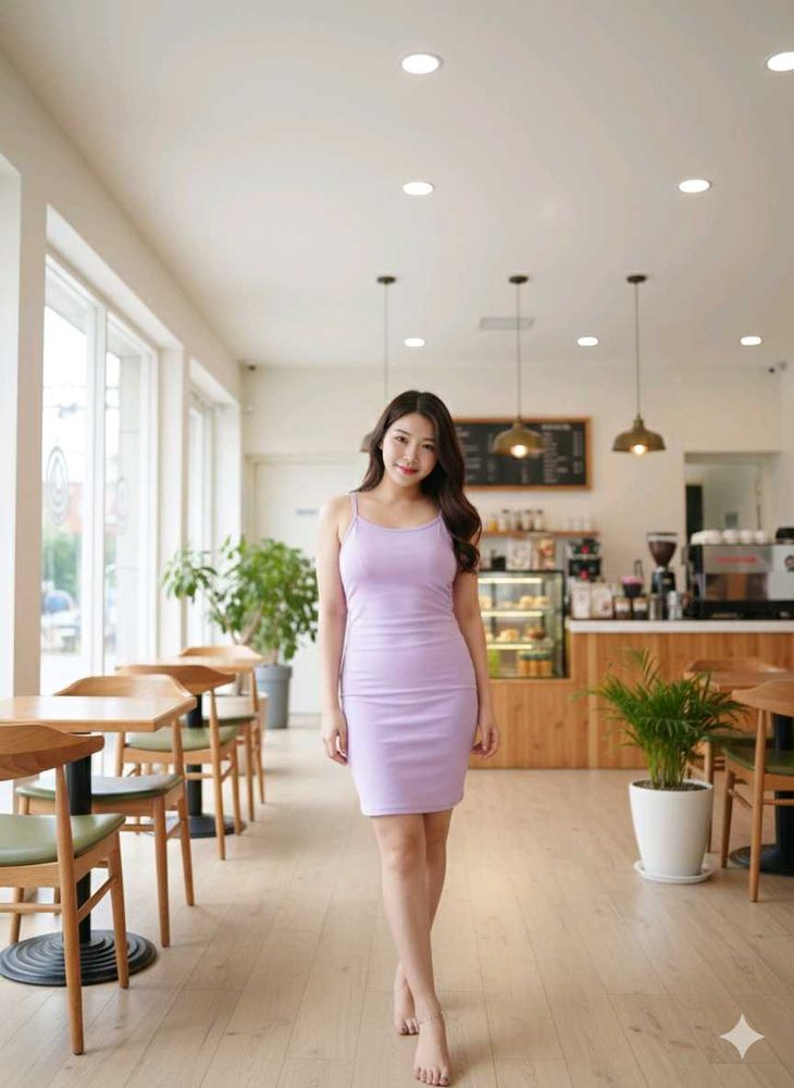 Lilac Bodycon Mini Slip Dress