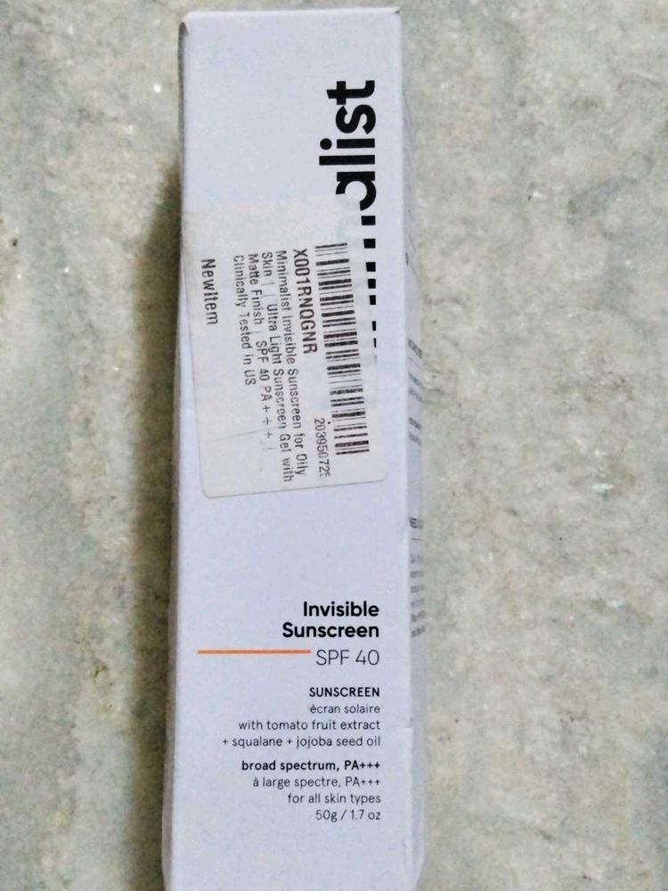Minimalist Sunscreen SPF 40