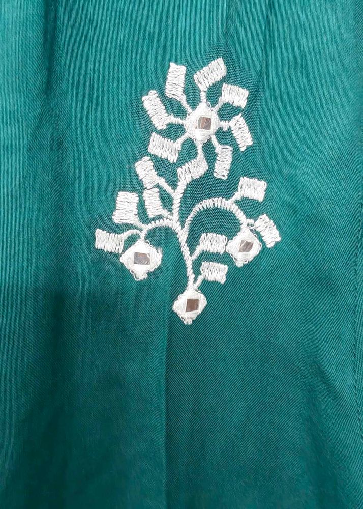 green kurti set with palazzo