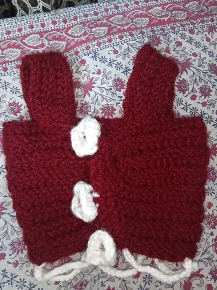 Handmade Knitted Baby Sweater Vest