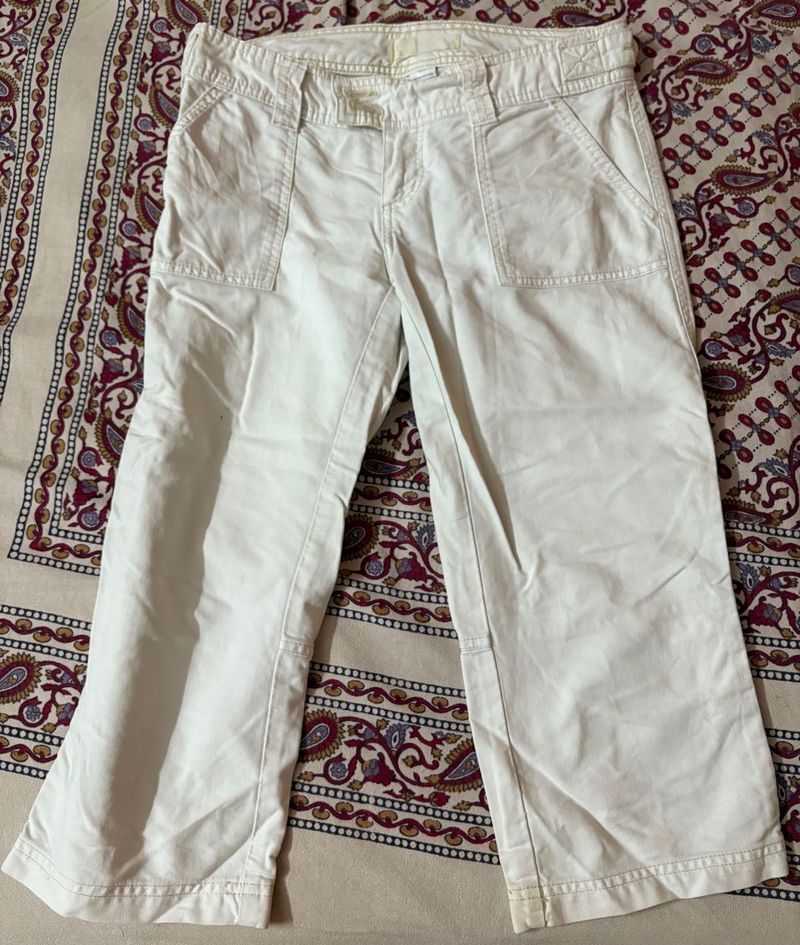 White Cropped Pants