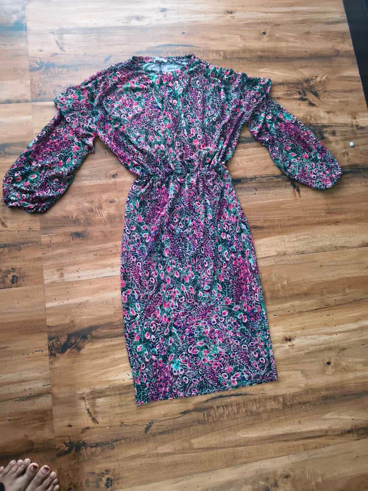 Zara Floral slightly glittered dress