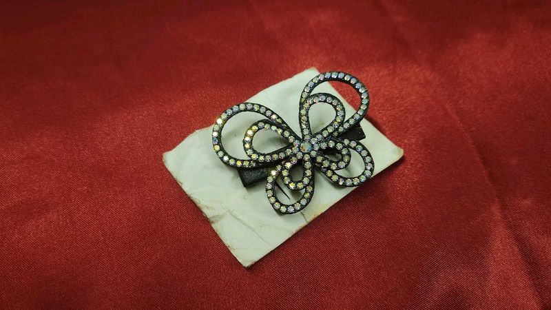 Butterfly Rhinestone Hair Clip, Brand New