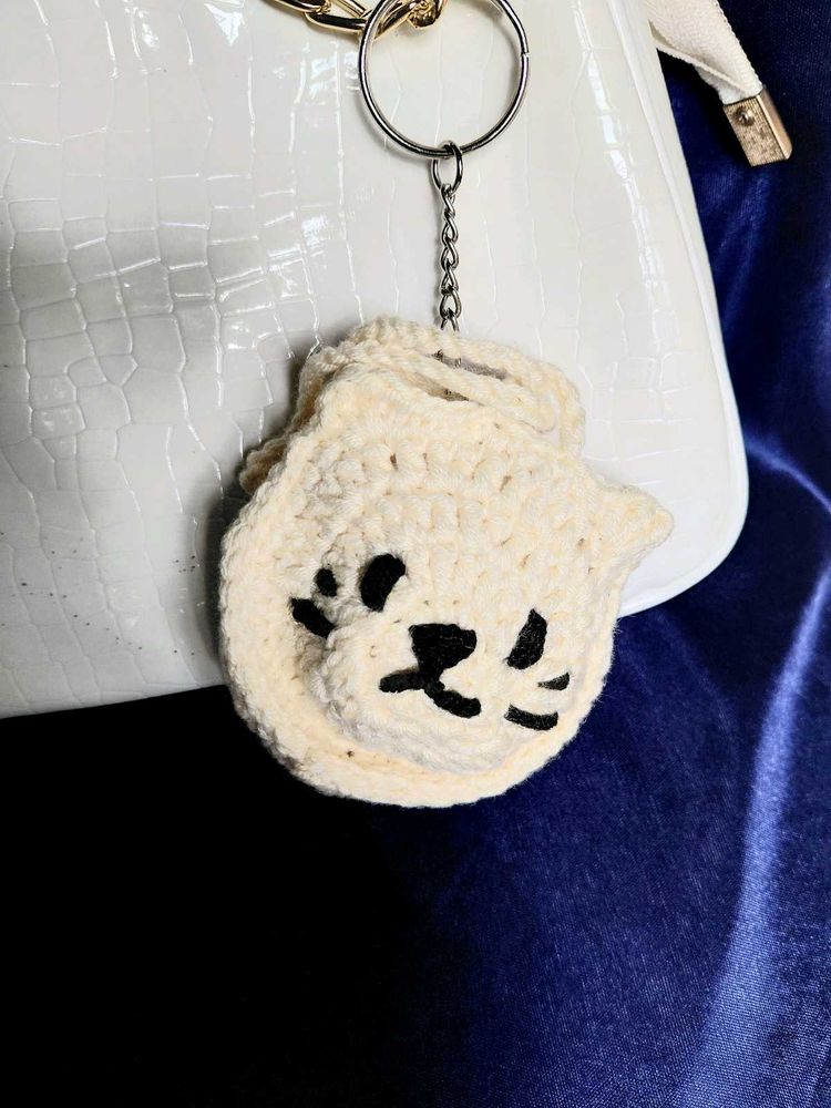 Cat pouch - bag charm and Earphone Holder
