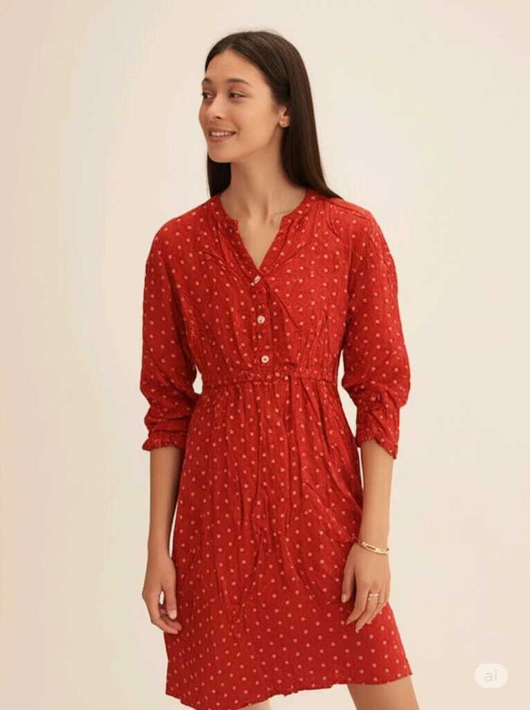 Printed Mini Dress