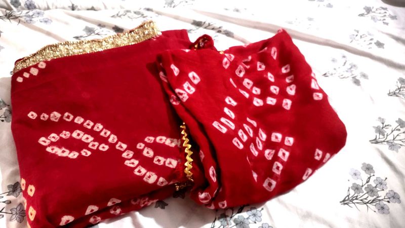Cotton Bandhani Dupatta Combo