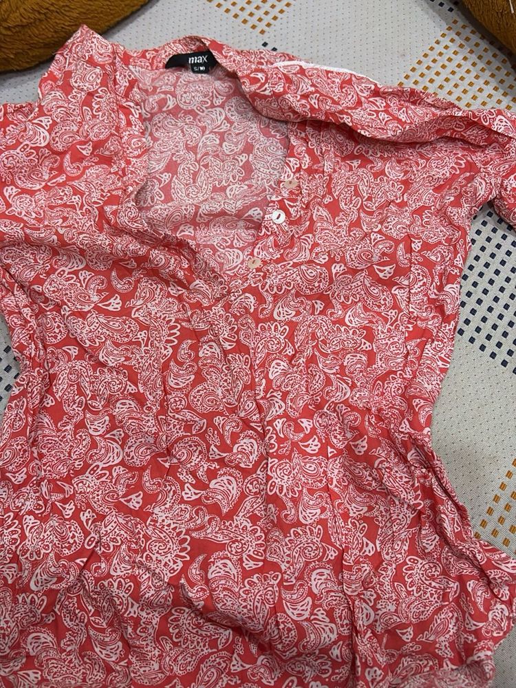 Red Paisley Top