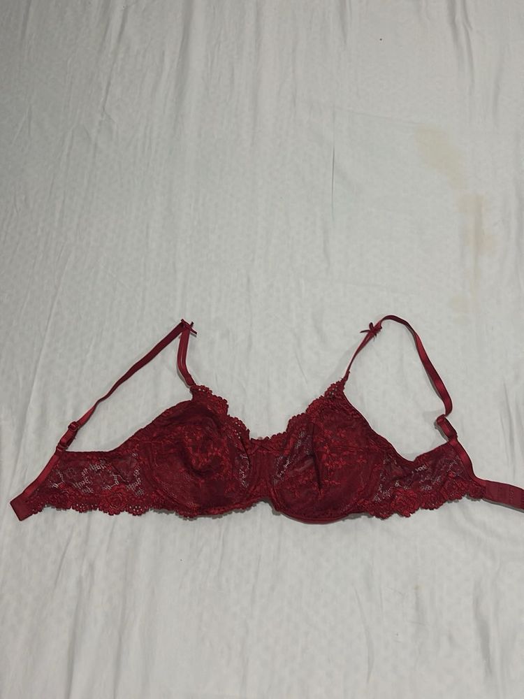 Red Lace Bra