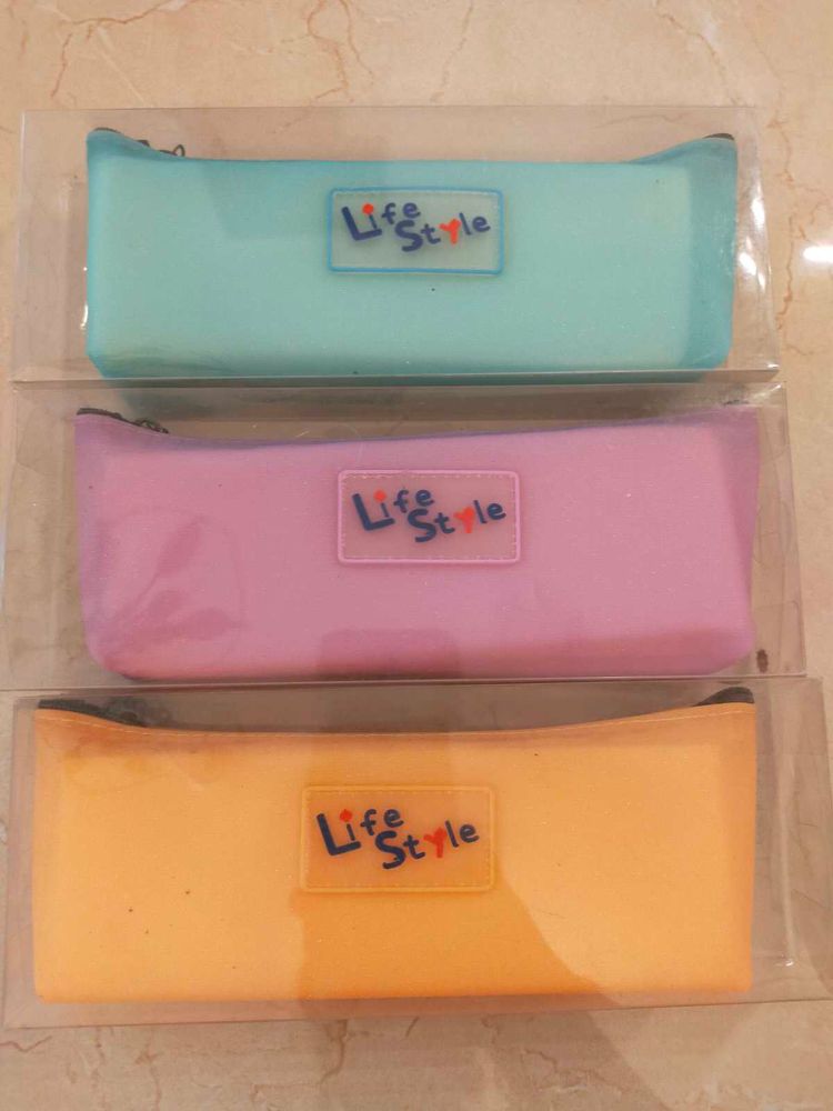 Pastel Pencil Cases - Set of 3