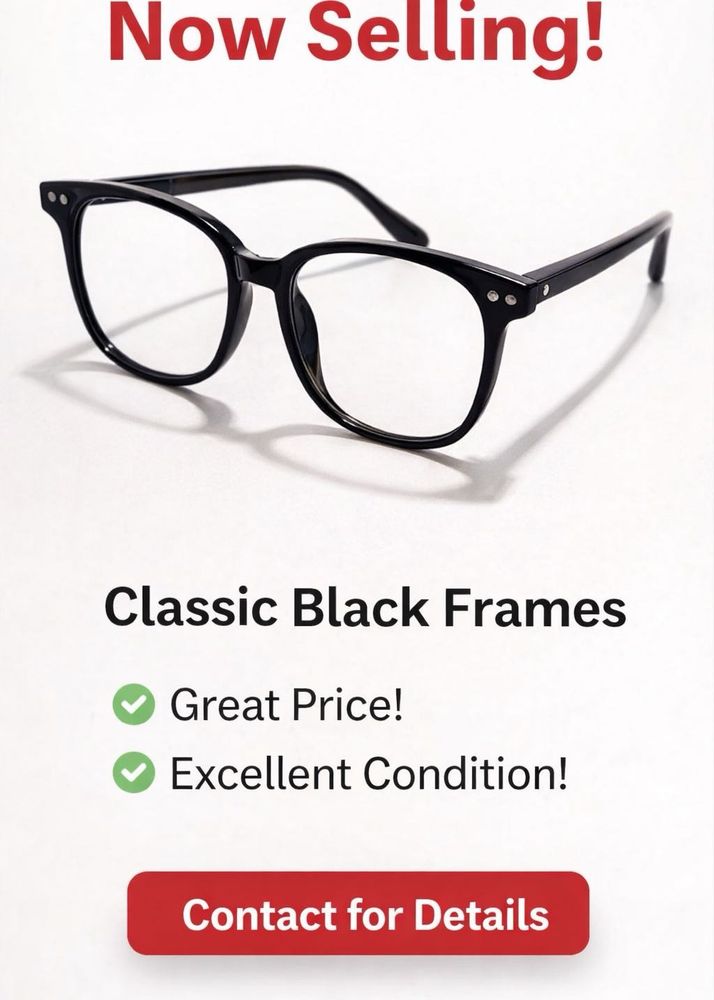 Stylish Black Frame Glasses