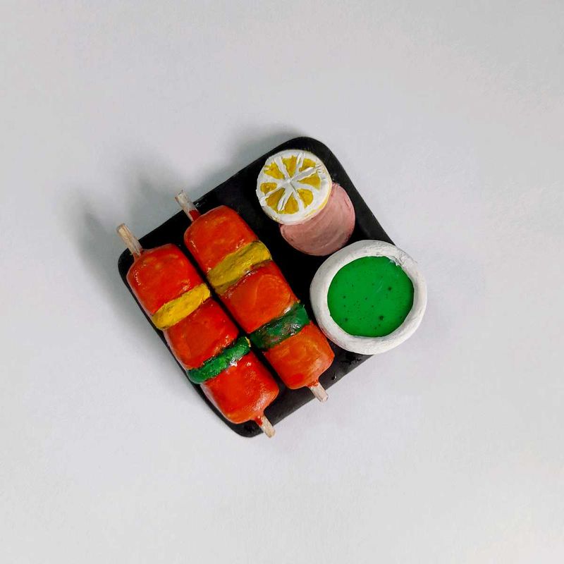 Food Fridge Magnet - Tikka Kabab