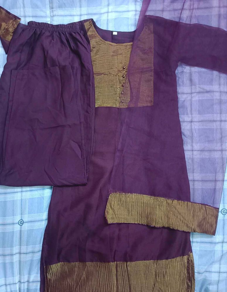 Elegant Purple Kurta Set