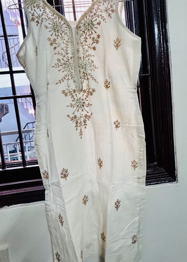 Elegant Embroidered Kurta Sharara Duppta Set