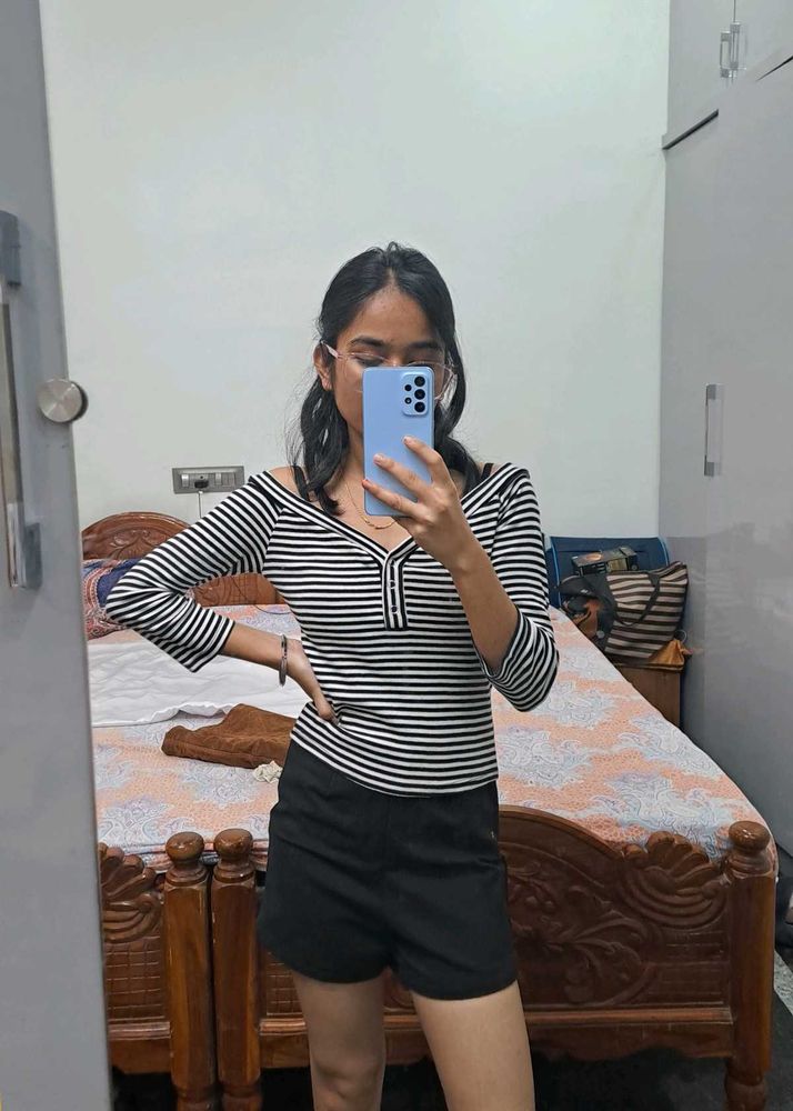 Striped Off-Shoulder Top