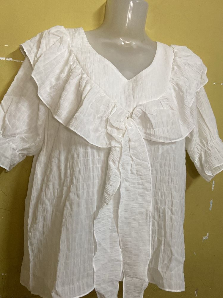 Summer Wear Frill Transparent Top