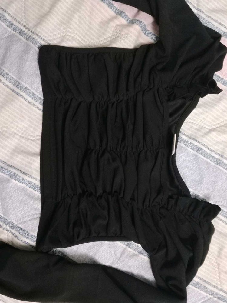 Black long sleeve top