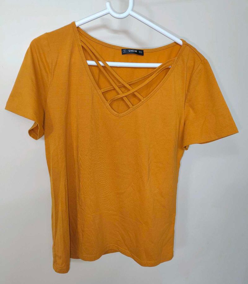 Women Crisscross Neck Top