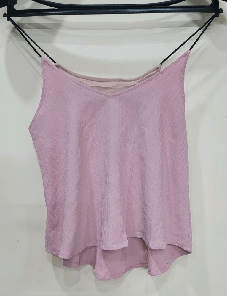 Mauve Cami Noodle Strap Top