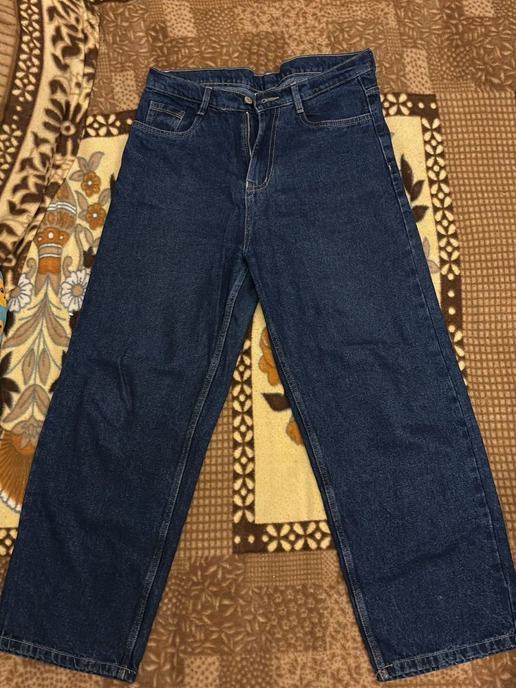 Wide Leg Denim Jeans