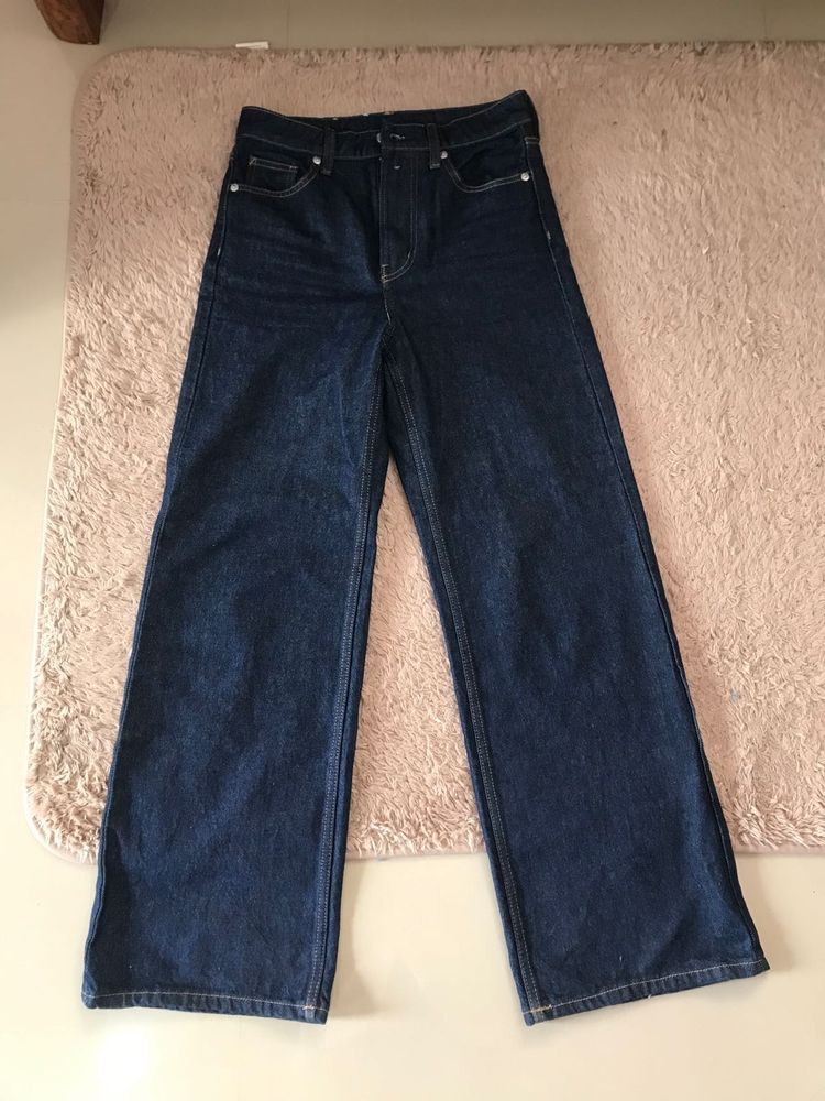 H&amp;M Dark Wash Wide Leg Jeans