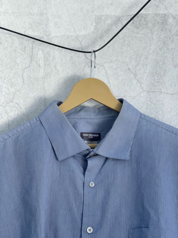 Van Heusen Blue Striped Dress Shirt