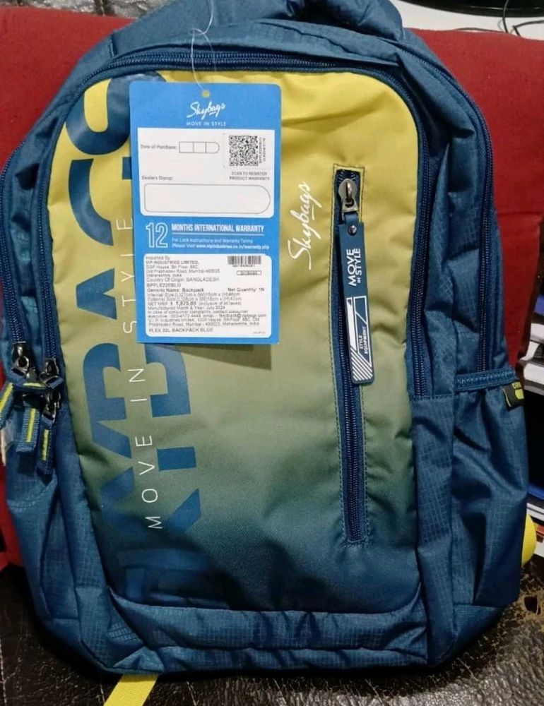 New Skybags 22L Medium Backpack Flex (Blue)