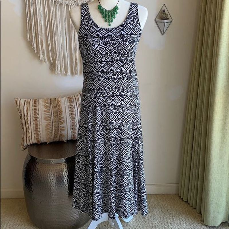 Ralph Lauren Fit &amp; Flare Tank Midi Dress