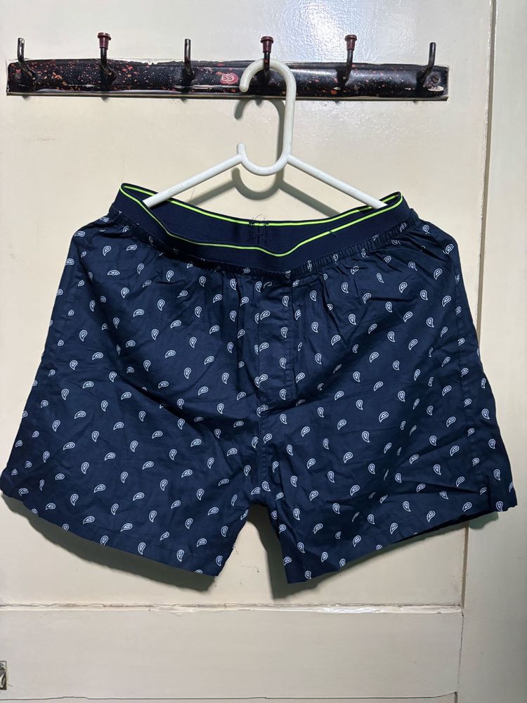 Driftwood Navy Printed Boxers (M, 70cm)