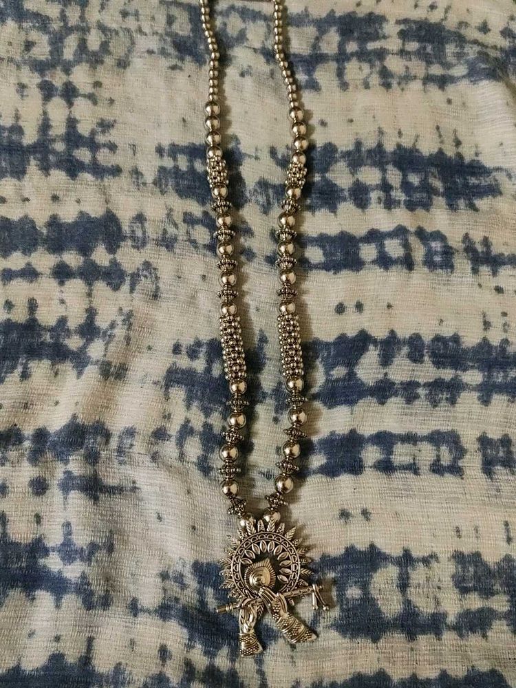 Necklace With Krishna Basuri Pendant