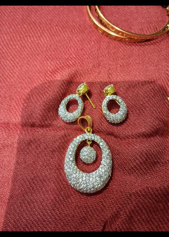 American Diamond Half Set