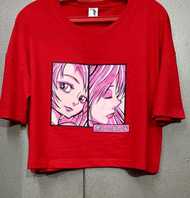 Anime Red Crop Top (New Just Without Tag)