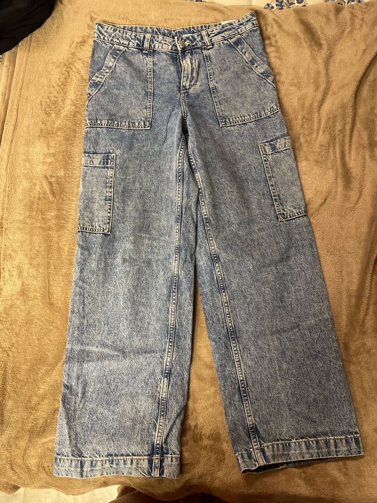 Wide Leg Acid Wash Jeans