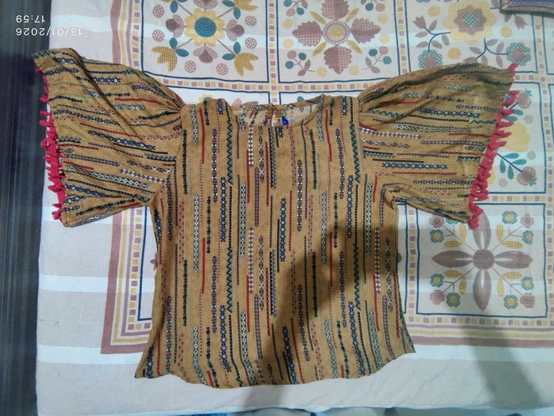 Stylish Brown Top with Cute Details