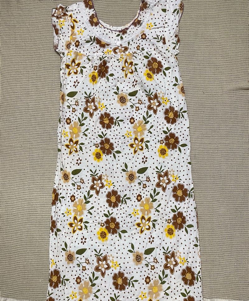Vintage Floral Print Nightgown