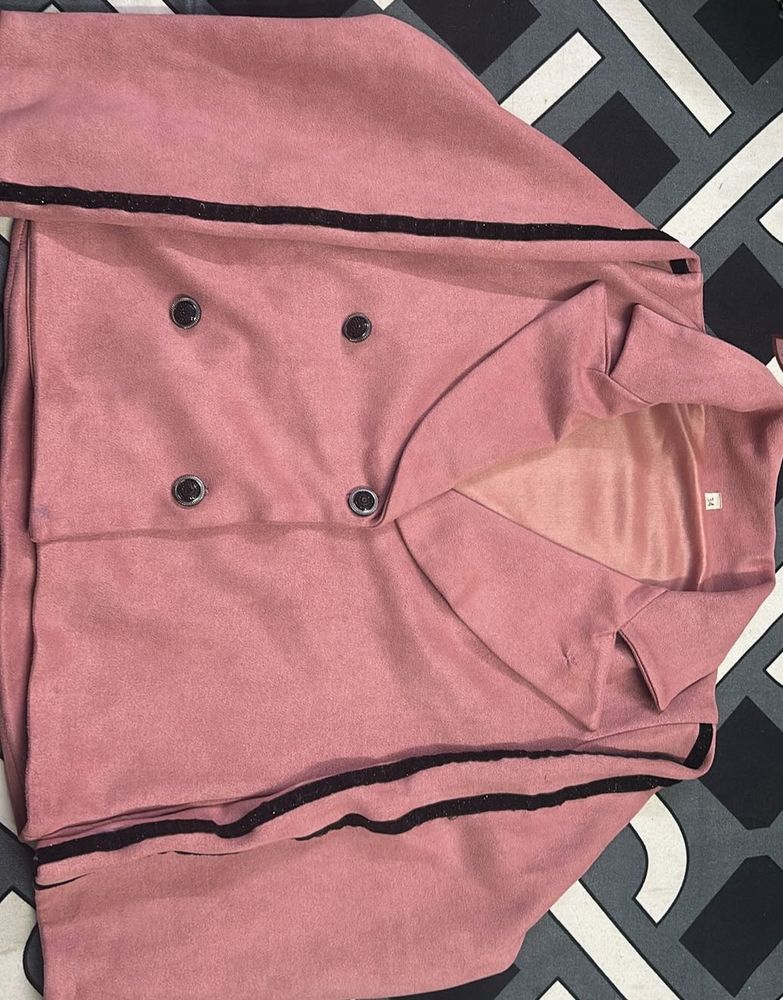 Pink Buttoned Jacket
