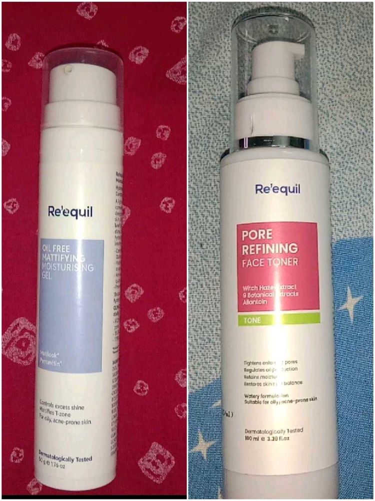 Re'equil Oil Free Mattifying Gel and Re'equal pore