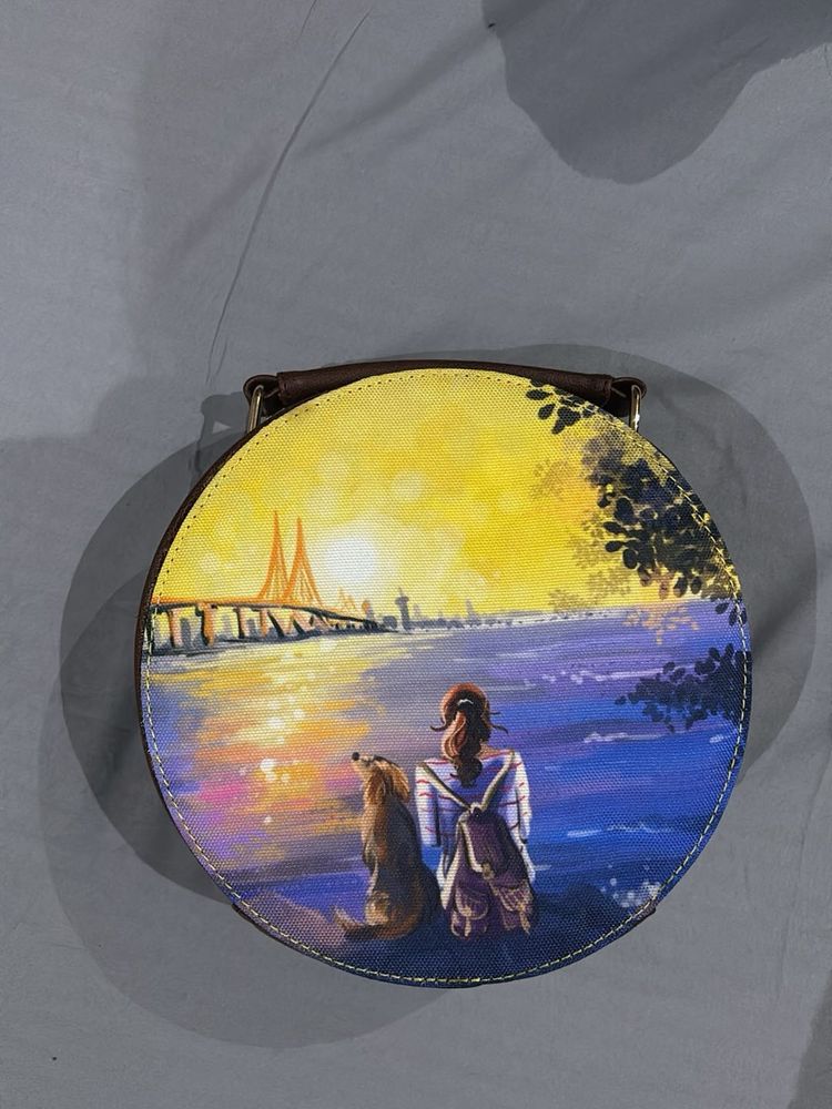 Artwork Circle Crossbody Bag