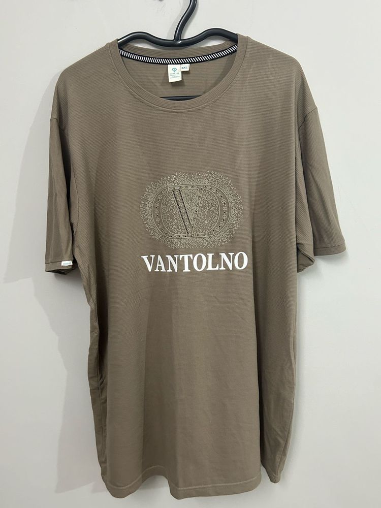 Men’s 3XL Stretchable T-Shirt – Brown