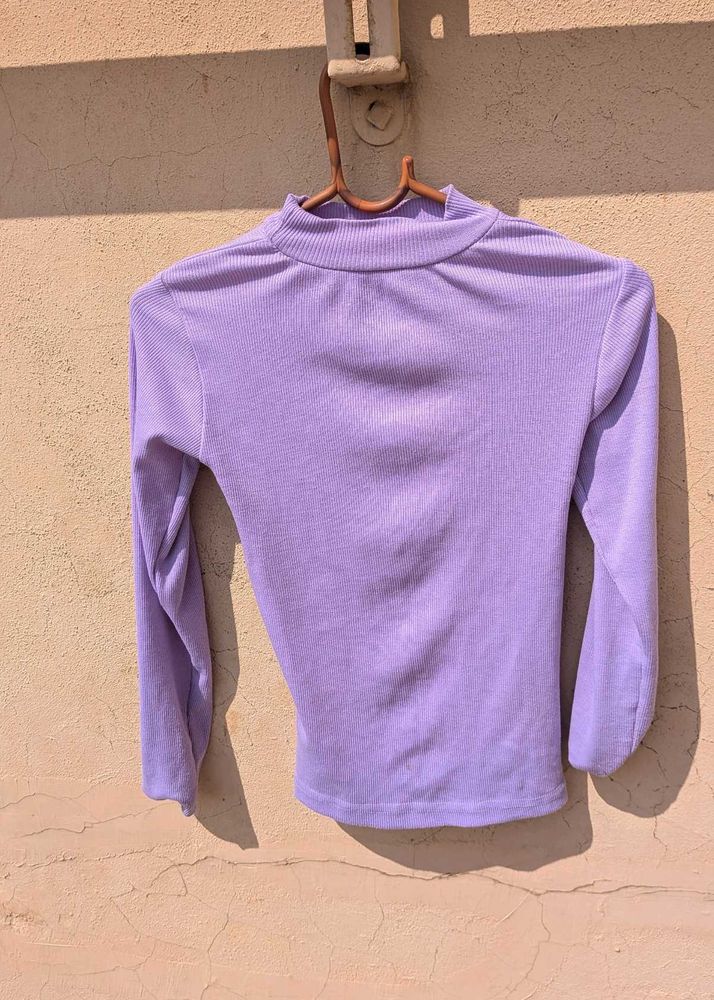 Lilac Ribbed Top