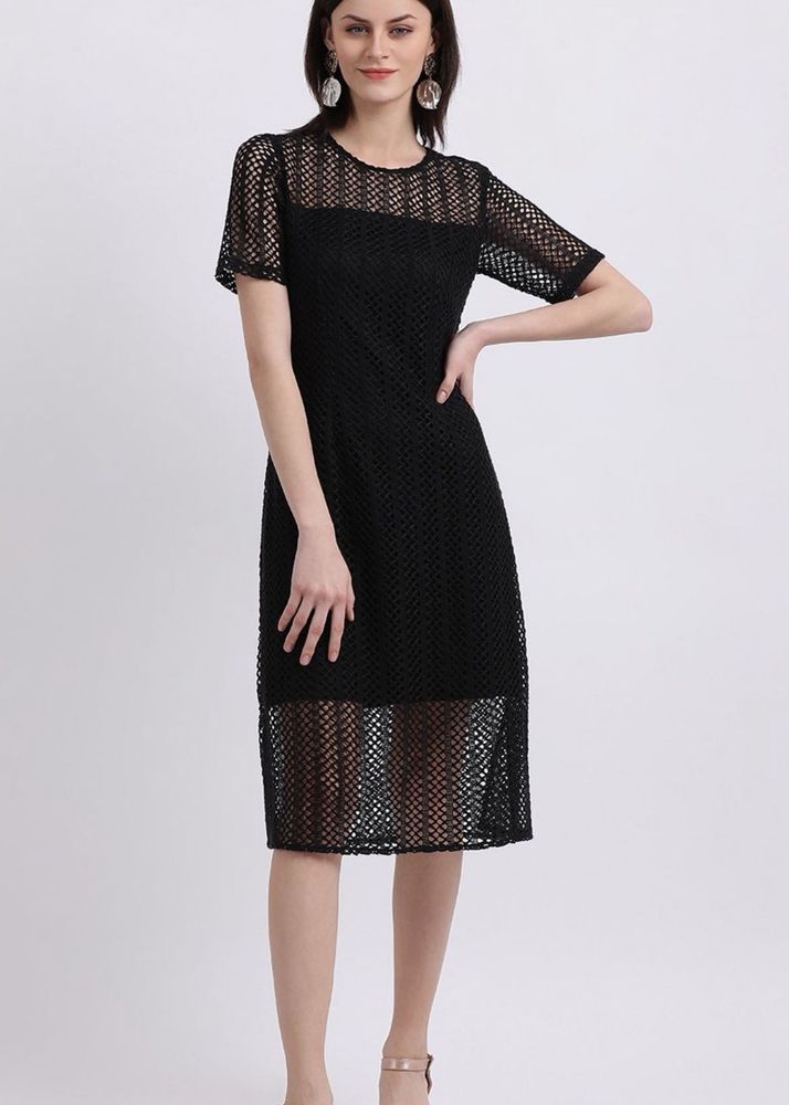 Black Design Sheath Dress