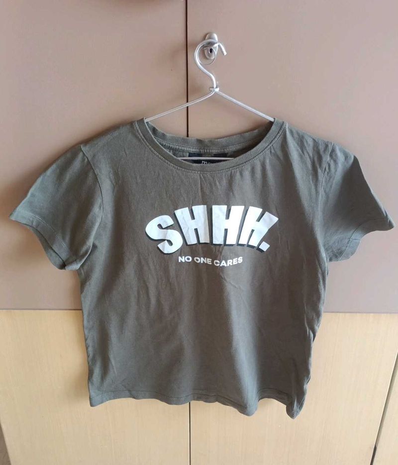Max Olive Graphic Tee For Women