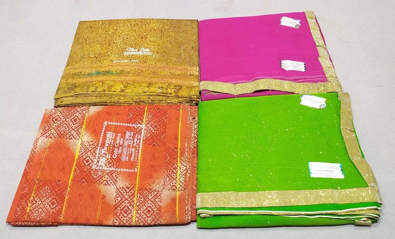 Combo Of 4 Sarees New 🥳💃