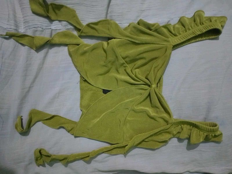 Green Tie Top