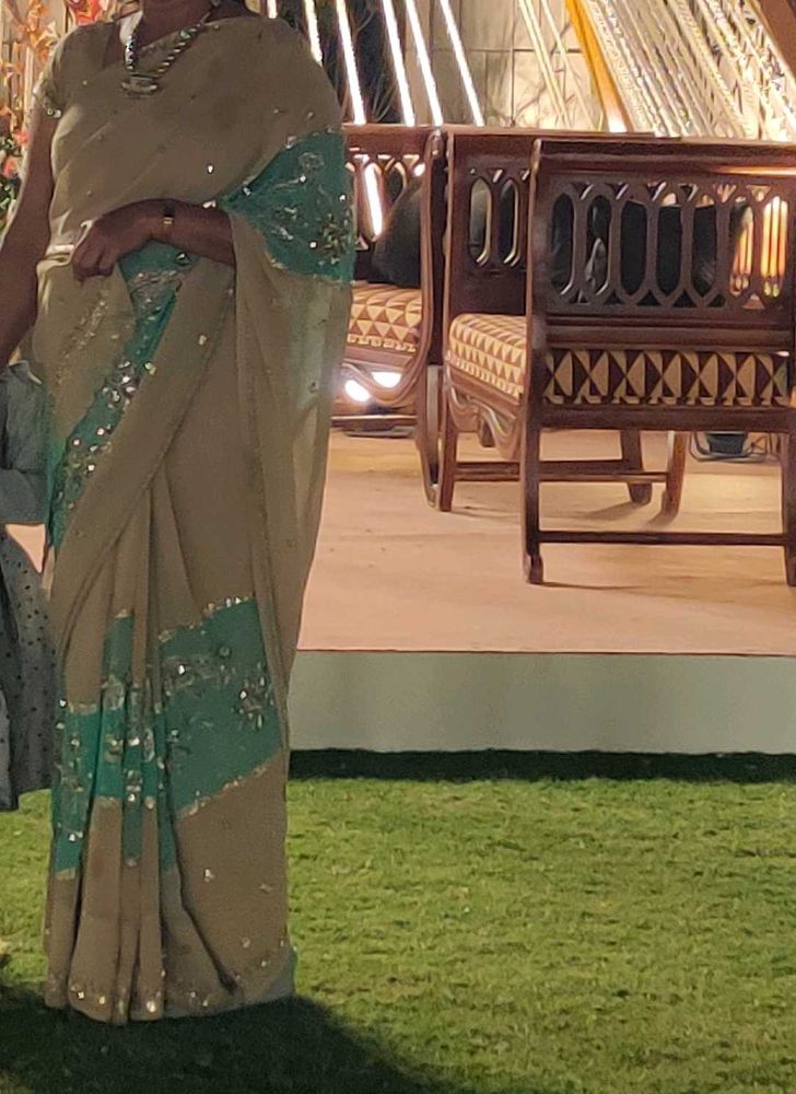 Party wear Designer saree with blouse and peticoa