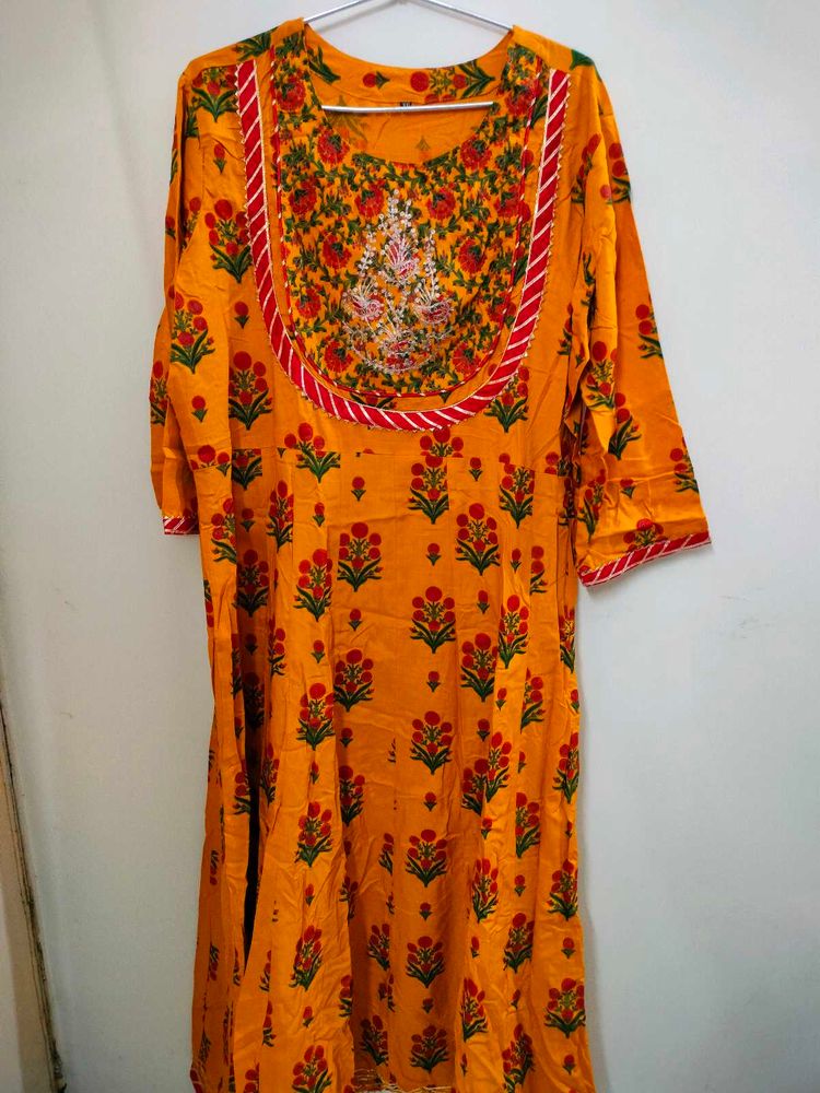 Floral Print Kurta XXL