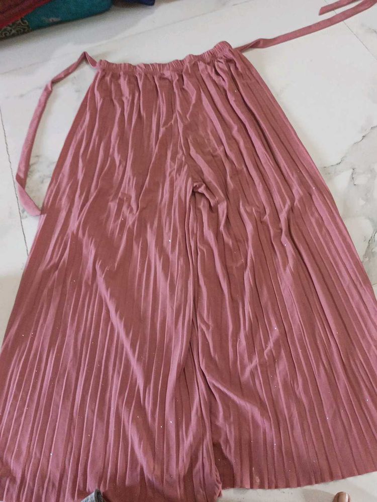 Pleated Palazzo Pants